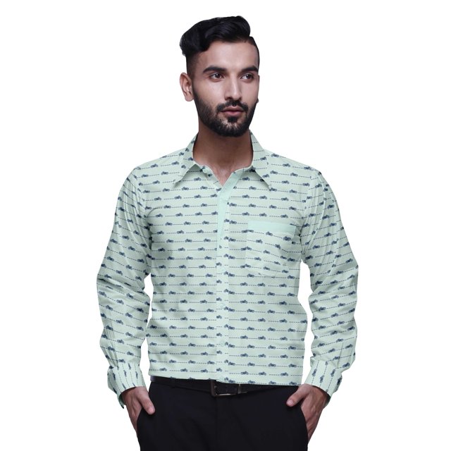 BESTMAN Long Sleeve Spread CollarShirtsFor Men Cotton Button DownShirts