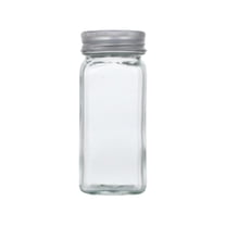 Square Jar Container With Shaker Insert Jar Glass Shaker Seasoning Bottle Pepper Seasoning Bottle Glass Jars, Square Bottles with Shaker Lids, Funnel and Labels for Seasoning & Storage