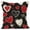 D, variant on Decorative Throw Pillow Cover with Colorful Heart Pattern Soft, Durable, 18x18 Inch, Perfect for Home Decor
