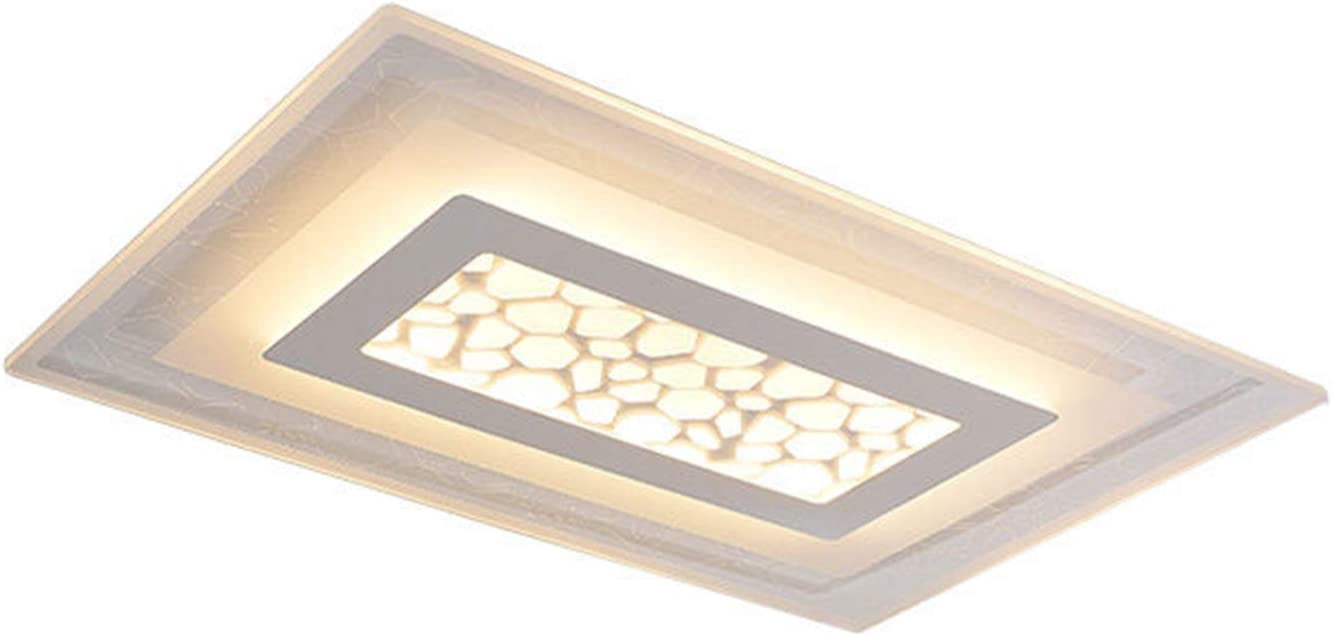 Miumaeov 35.4" Creative Modern Flush Mount Ceiling Light Rectangular Soft Light LED Ceiling Light Minimalist Chandelier Ceiling Lamp for Bedroom, Living Room Cool Light