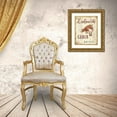 thumbnail image 3 of Jones, Catherine 12x14 Gold Ornate Wood Framed with Double Matting Museum Art Print Titled - Lakeside Cabin, 3 of 4