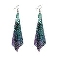 thumbnail image 2 of Bmisegm Women Earrings Metal Mesh Lattice Sequins Tassel Long Drop Dangle Earrings Earrings Multicolor, 2 of 4