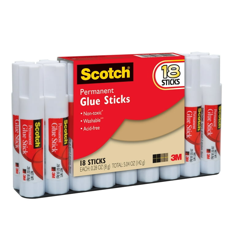 Permanent Glue Stick, .28 Oz, 18/pack Permanent Glue Stick, .28 Oz, 18/pack