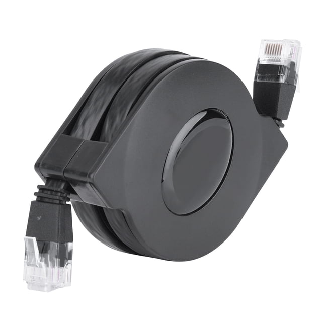 1pc Nuevo Ajustable, CAT6 RJ45 Cable de Red Lan Cabo Ethernet 1,5 Reduclilil Negro 2M