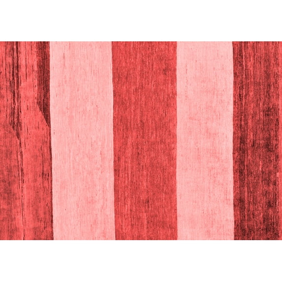 Ahgly Company Machine Washable Indoor Rectangle Solid Red Modern Area Rugs, 3' x 5'