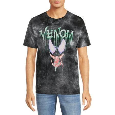 Mad Engine Marvel Venom Face Men's & Big Men's Tie Dye Short Sleeve Graphic Tee, Size S-3XL, Venom Shirts