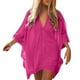 thumbnail image 1 of ¡Rebajas! Traje de baño Prolriy para mujer, traje de baño de playa, bikini, traje de baño, vestidos playeros extragrandes, pareos para mujer, rosa fuerte, talla única., 1 of 8