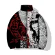 thumbnail image 3 of Ropa de invierno para hombre, de algodón, resistente al frío, para entrenamiento de mascotas, chaqueta holgada de algodón con estampado en blanco y negro, a la moda, 3 of 5