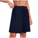 thumbnail image 2 of pstuiky Pantalones cortos de entrenamiento para hombre, Pantalones cortos con cordón y cintura elástica con bolsillos laterales para hombre Pantalones cortos cargo, 2 of 3