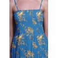 thumbnail image 3 of Bimba Black Berry & Yellow Sparrow Bird Print Women Long Maxi Tube Smocked Bodice Dress-Medium, 3 of 7