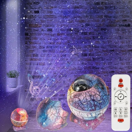 

Eummy Bluetooth Dinosaur Eggs Galaxy Projector 16 White Noise Sounds LED Projector Lamp 4 Control Methods USB Powered Dinosaur Starry Projector 360°Rotation LED Star Projector Light for Bedroom Livi