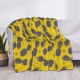 thumbnail image 3 of Rateoe Summer Pineapple Pattern Flannel Throw Blanket, Ultra-soft Blanket for Bed, Couch, Car, Hypoallergenic Anti-pilling blanket-40"x30"(Horizontal), 3 of 6