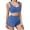 Blue, variant on Women's Lounge Set 2 Piece Fuzzy Fleece Shorts Tank Tops Pajama Set Winter Comfy Sleepwear