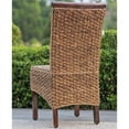 Bunga Hyacinth Weave Dining Chairs with Mahogany Hardwood Frame (Set of