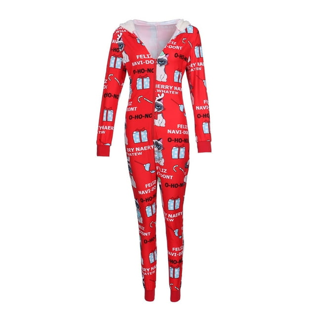 xiaxaixu Pyjama une Pièce à Manches Longues pour Femmes, Imprimé Dessin Animé, Fermeture Éclair