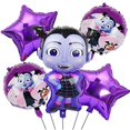 thumbnail image 2 of Juego de globos de dibujos animados de vampiro para niña, decoraciones de cumpleaños para niños, suministros para fiestas de Halloween, globos de papel de aluminio para Baby Shower, 2 of 3