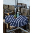 thumbnail image 2 of Fsddascl Navy Blue Striped Outdoor Tablecloth - 60 Inch Round Dining Table Cover, Navy Blue White Farmhouse Stripes Waterproof Outdoor Table Cloth with Umbrella Hole & Zipper for Picnic/Patio/Party, 2 of 7