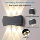 thumbnail image 4 of 6W Indoor LED Wall Light,Outdoor Wall Light IP65 Waterproof 1200LM,Modern Aluminum Wall Light 6500K Cool WhiteBlack, 4 of 4