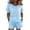 shorts set 54#Light Blue, variant on WAYUTE Womens Shorts Set Casual 2 Piece Outfit Short Sleeve Round Neck Top and Shorts Solid Color Breathable Soft Blend Summer Outfit Sets