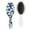White-110, variant on Truck Detangling Hair Brush, Geometric Pattern Soft Bristle Paddle Brush with Wooden Handle, Ideal for Styling and Scalp Massage