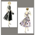 thumbnail image 3 of Vogue Ladies Sewing Pattern 1084 - Vintage Style Flared Dresses, 3 of 8