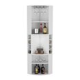 thumbnail image 5 of Oban Corner Bar Cabinet with Five Shelves , Eight Bottle Cubbies and Steamware Black, 5 of 6
