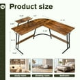 Vineego LShaped Computer Desk Modern Corner Desk with Small Table