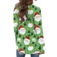 thumbnail image 4 of Women's Fashionable Loose-Fit Casual Cardigan with Christmas Print Mid-Length Coat for Holiday Outfits and Comfortable Wear,Green,XL, 4 of 6