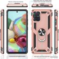 thumbnail image 3 of Compatible for Samsung Galaxy A51 5G Case (Not Fit Galaxy A51)with HD Screen Protector,  Military-Grade Shockproof Protective with Magnetic Kickstand Ring Phone Case for Samsung A51 5G,Rose Gold, 3 of 8