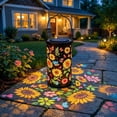 thumbnail image 5 of Colorful Sunflower Glow Solar Garden Lantern, Solar Hanging Lantern with Colorful Projection, Waterproof Metal Solar Light for Patio, Yard, Garden Pathway Decor, 5 of 7
