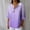 A_ Purple, variant on Women's V-Neck Single Button Black White Abstract Brush Stroke Linen Blouse Casual Half Sleeve Loose Tops Beige S