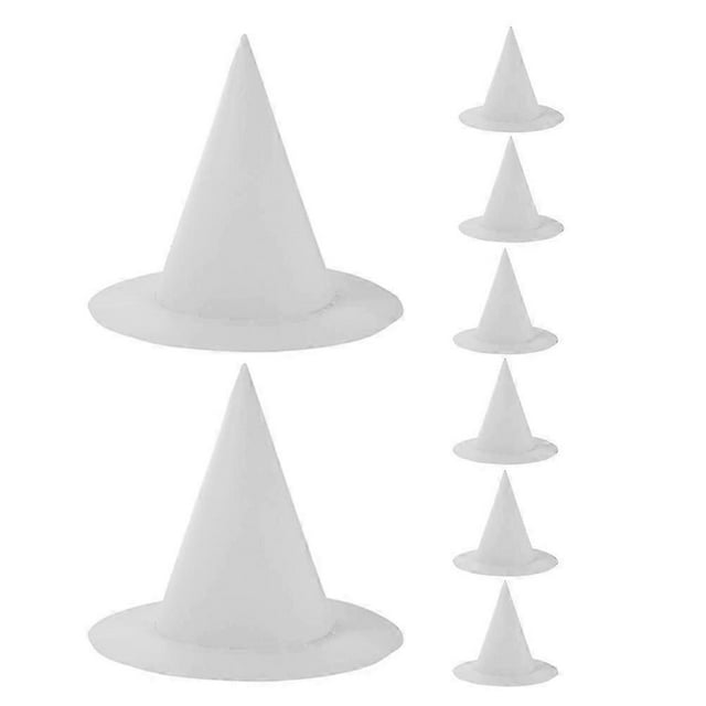 Child-Sized DIY Witch Hats For Creative Halloween Party Decorations 8Pcs Blank Paper Art Supplies