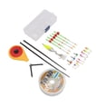 thumbnail image 1 of Ice Fishing Pole Combo, 100m Line Hooks High Strength Pole Tip Ice Fishing Rod Kit  For Winter Blue,Yellow,OD Green, 1 of 8