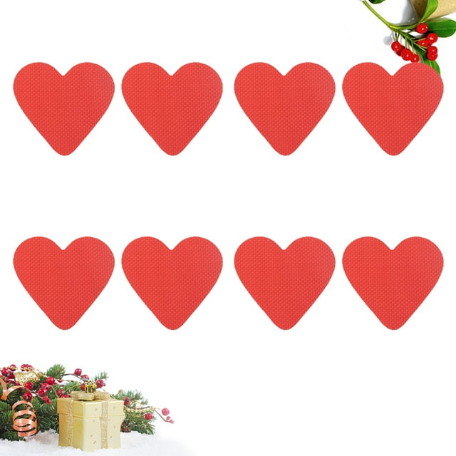 OHOIOLLA 4 Pares De Almohadillas Para Suelas De Zapatos Rojo Corazón Autoadhesivas Para Uso Diario Y Antideslizantes