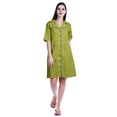 thumbnail image 2 of Moomaya Plus Size Shirts For Women Printed Button Down Shirts Summer Dress-S-XXL, 2 of 6
