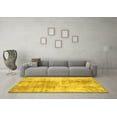 thumbnail image 3 of Ahgly Company Machine Washable Indoor Square Persian Yellow Traditional Area Rugs, 3' Square, 3 of 4