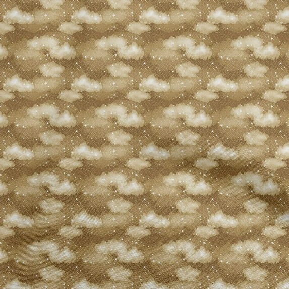 oneOone Cotton Jersey Light Brown Fabric Galaxy Craft Projects Decor Fabric Printed By The Yard 58 Inch Wide