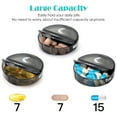 thumbnail image 4 of Large Weekly Medicine Organizer 2 Times a Day Travel Pill Box Case for Pills, Vitamins, Fish Oil, Supplements, Black, 4 of 9