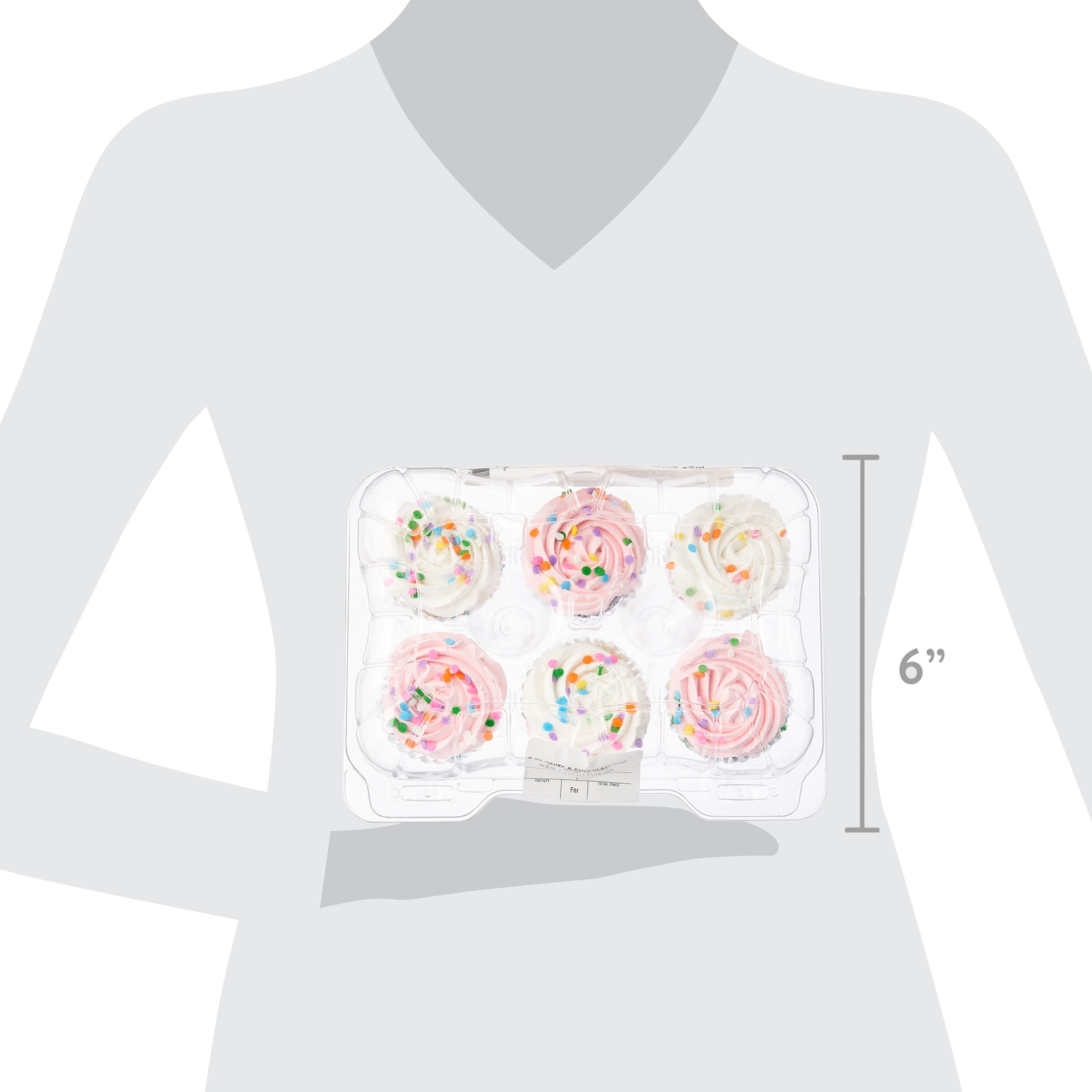 Freshness Guaranteed Assorted Cupcakes with Whipped Icing, Special Order, 6 Count