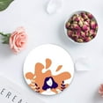 thumbnail image 4 of FMSHPON Minimalist Girl Plant Illustration Set of 6 Round Coaster for Drinks, Absorbent Ceramic Stone Coasters Cup Mat with Cork Base for Home Kitchen Room Coffee Table Bar Decor, 4 of 6