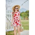 thumbnail image 6 of Arshiner Girls 2 Pieces Summer Outfits Twist Front Ruffle Sleeve T-Shirts and Shorts With Pockets Cute Clothes Sets, 6 of 6