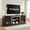 Cherry, variant on 70" Modern TV Stand with 2-Door Storage, Faux Stone Media Console Cabinet, Cherry Large Entertainment Center for Living Room