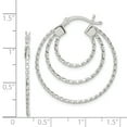 thumbnail image 2 of 925 Sterling Silver Triple Hoop Earrings Round, 2 of 6