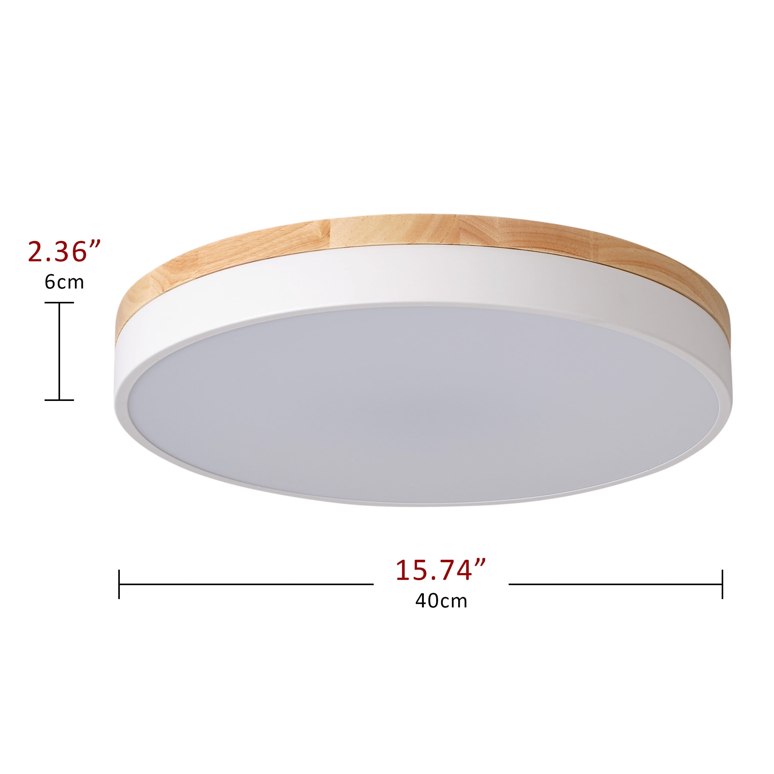 Modern Minimalist Close to Ceiling Lighting, Wood LED Flush Mount Ceiling Light for Bedroom Kitchen Hallway