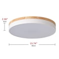 thumbnail image 3 of Modern Minimalist Close to Ceiling Lighting, Wood LED Flush Mount Ceiling Light for Bedroom Kitchen Hallway, 3 of 6