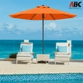 thumbnail image 3 of ABCCANOPY 10ft Outdoor Market Hand Push Patio Umbrella,12+Colors, Orange, 3 of 8