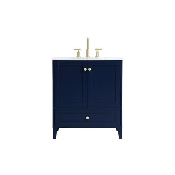 30 in. Single Bathroom Vanity, Blue