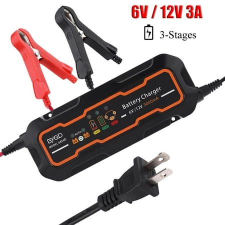 6v 12v 3a Automatic Smart Battery Charger For Car Vehicle Truck