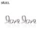 thumbnail image 1 of SMJEL Pendientes de acero inoxidable con letras de amor para mujer, Pendientes negros Punk con palabras en inglés, joyería Piercing Unisex, Pendientes de fiesta, 1 of 2
