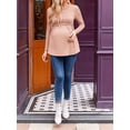 thumbnail image 5 of Weardear 3 Pack Womens Maternity Tops Pleated Long Sleeve Pregnancy Shirts Regular Fit Tunic Casual Maternity Clothes, 5 of 6